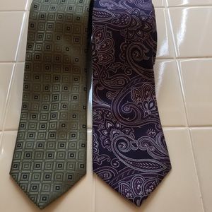 One lot of two Joseph Abboud Collection ties